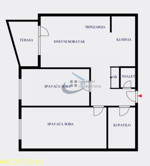 Stan na prodaju u Beogradu, Zvezdara, trosoban, 60m2, cena 233000 evra