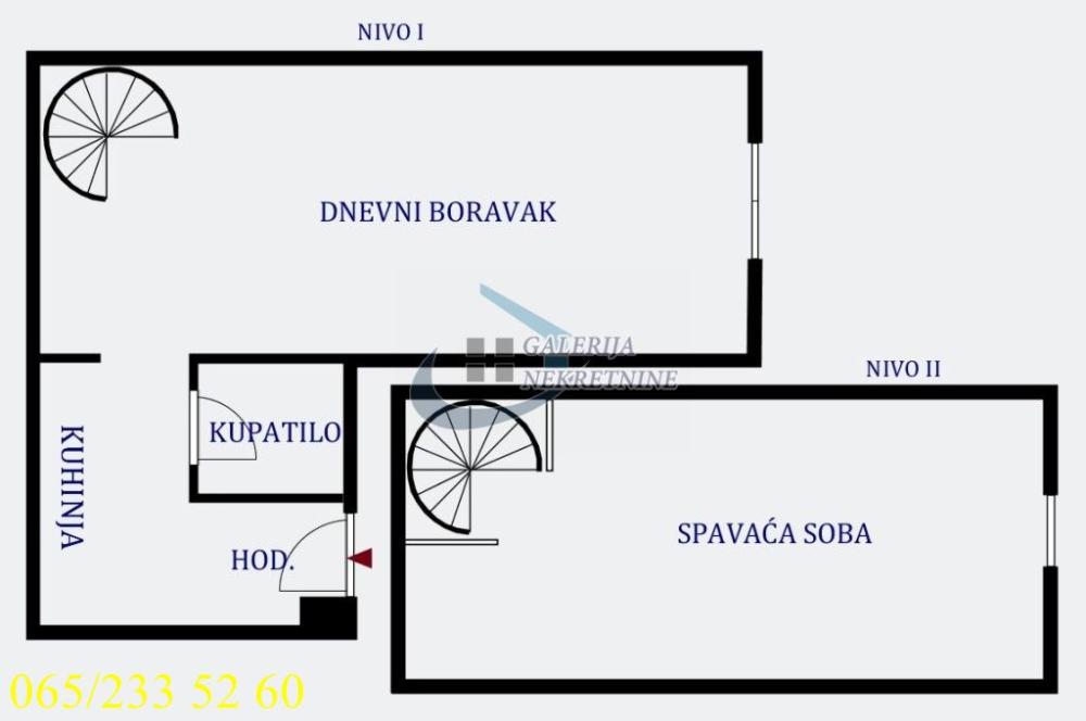 Stan na prodaju u Beogradu, Stari grad, dvosoban, 44m2, cena 176000 evra