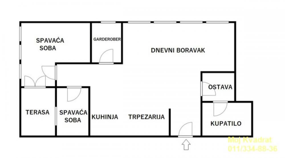 Stan na prodaju u Beogradu, Novi Beograd blok 70 (Kineski TC), dvoiposoban, 65m2, cena 211000 evra