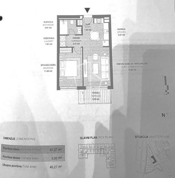 Stan na prodaju u Beogradu, Banovo brdo, dvosoban, 46m2, cena 190000 evra