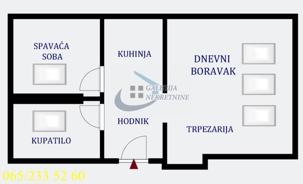 Stan na prodaju u Beogradu, Savski trg, dvosoban, 45m2, cena 150000 evra