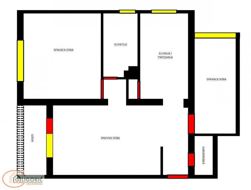 Stan na prodaju u Beogradu, Karaburma, trosoban, 60m2, cena 175000 evra