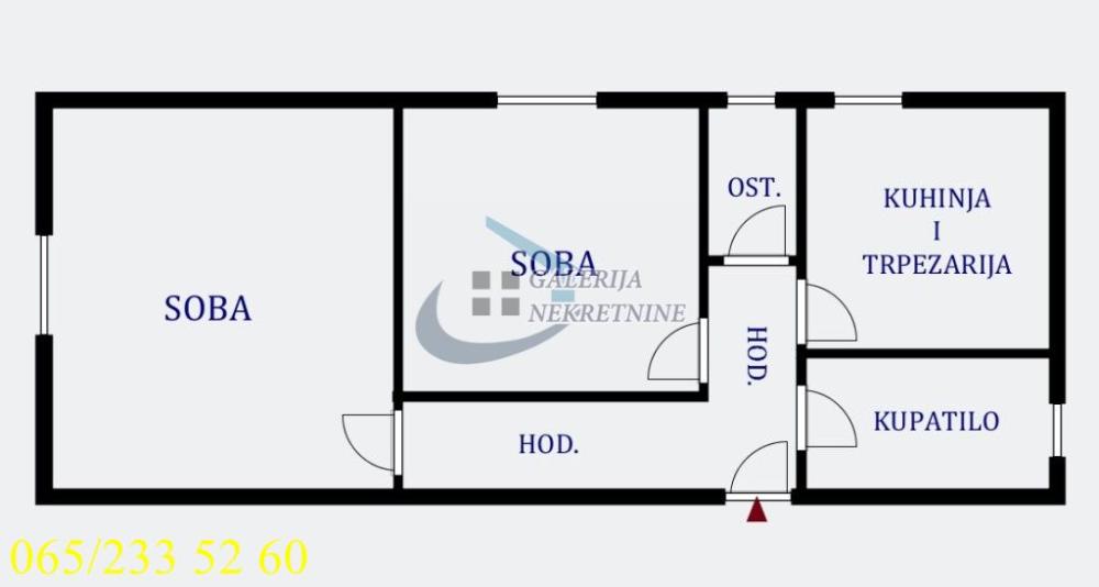 Stan na prodaju u Beogradu, Palilula, dvosoban, 55m2, cena 175000 evra