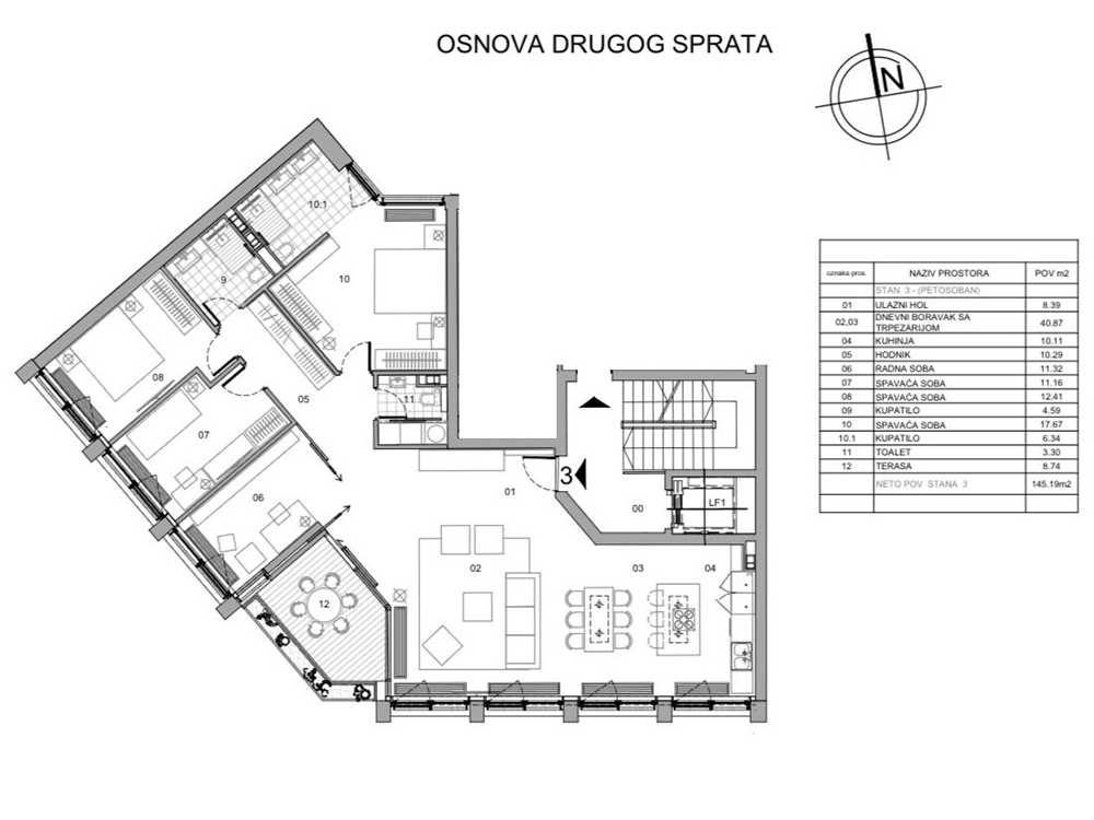 Stan na prodaju u Beogradu, Dorćol, 145m2, cena 625500 evra