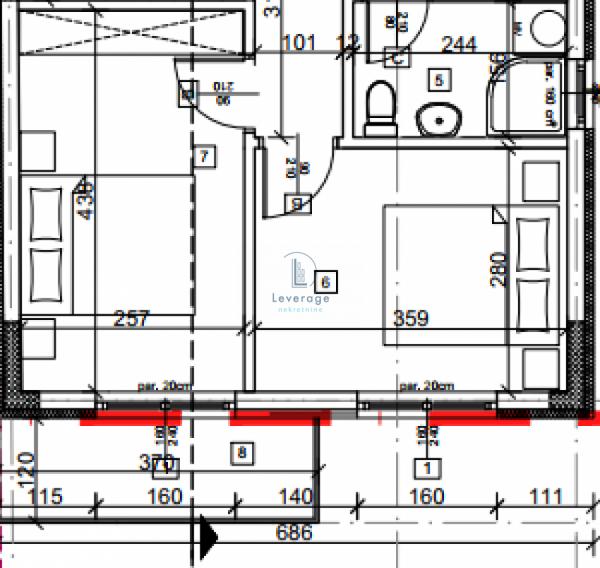 Stan na prodaju u Beogradu, Olimp, trosoban, 65m2, cena 205000 evra