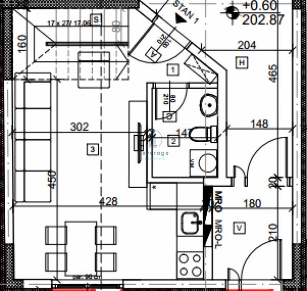 Stan na prodaju u Beogradu, Olimp, trosoban, 65m2, cena 205000 evra