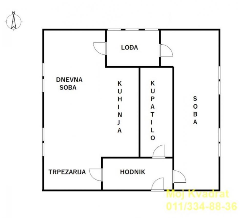 Stan na prodaju u Beogradu, Zeleno brdo, jednoiposoban, 44m2, cena 134900 evra