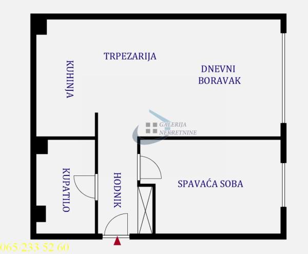 Stan na prodaju u Beogradu, Palilula, dvosoban, 53m2, cena 189000 evra