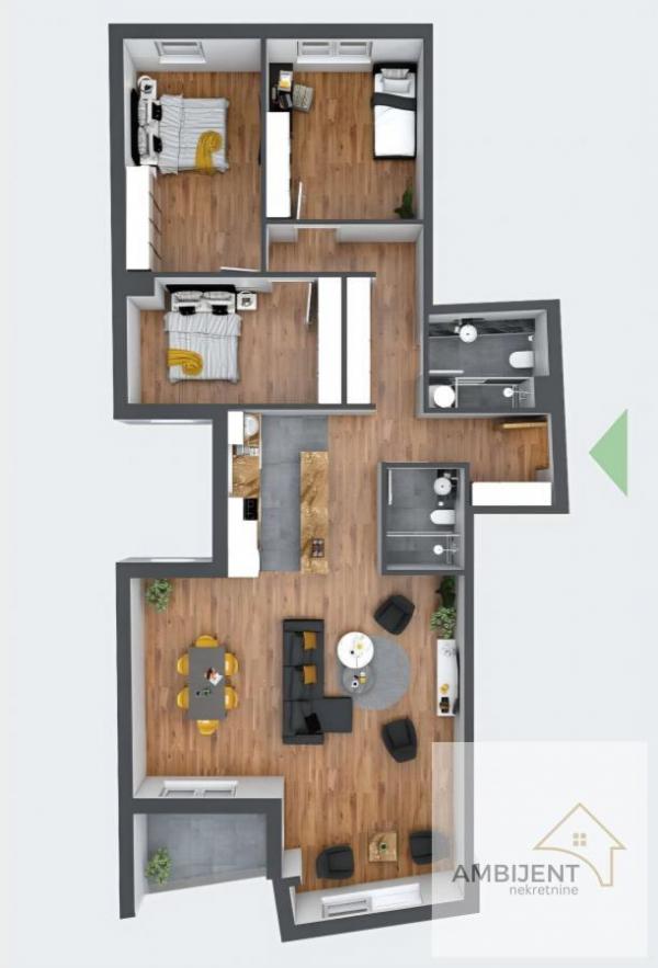 Stan na prodaju u Beogradu, Palilula, cetvorosoban, 112m2, cena 382840 evra