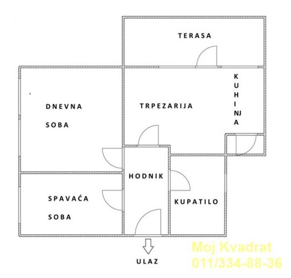 Stan na prodaju u Beogradu, Karaburma, dvosoban, 52m2, cena 112500 evra