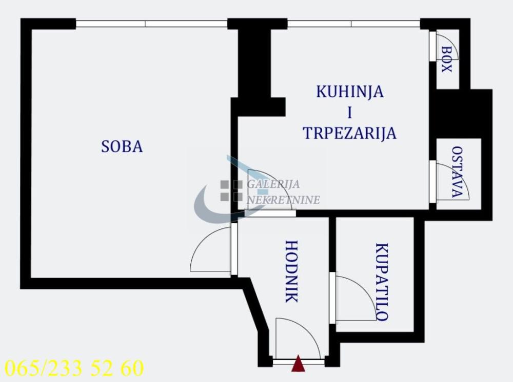 Stan na prodaju u Beogradu, Savski venac, jednosoban, 36m2, cena 169000 evra