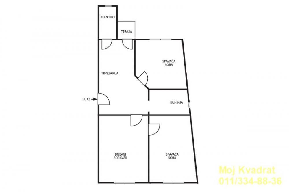 Stan na prodaju u Beogradu, Hadžipopovac, cetvorosoban, 75m2, cena 225000 evra