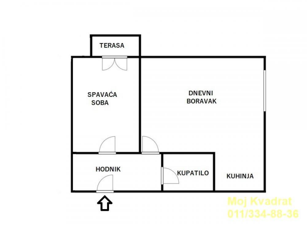Stan na prodaju u Beogradu, Beograd (Poštanska štedionica), jednoiposoban, 32m2, cena 135000 evra