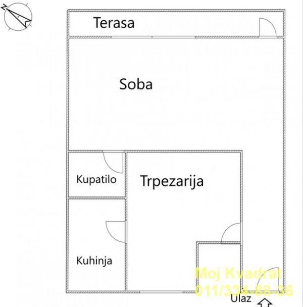 Stan na prodaju u Beogradu, Novi Beograd blok 29, jednosoban, 50m2, cena 169000 evra