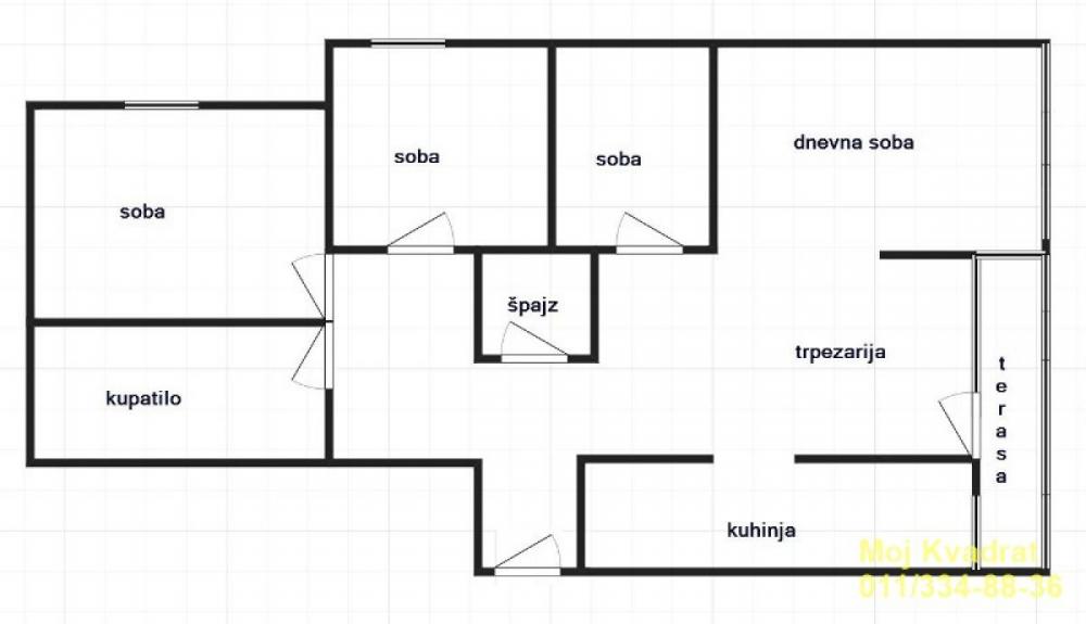 Stan na prodaju u Beogradu, Gornji grad, troiposoban, 75m2, cena 214000 evra