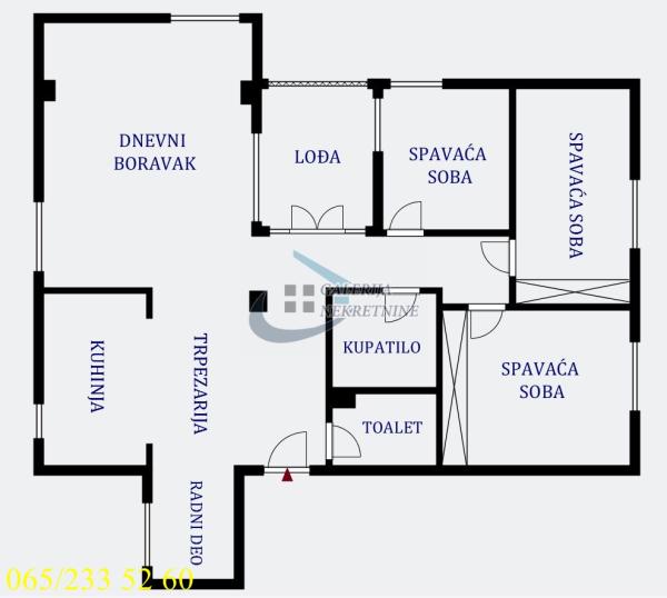 Stan na prodaju u Beogradu, Čukarica, troiposoban, 95m2, cena 279000 evra