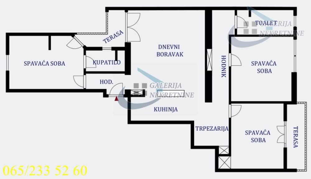Stan na prodaju u Beogradu, Vračar, cetvorosoban, 105m2, cena 499000 evra