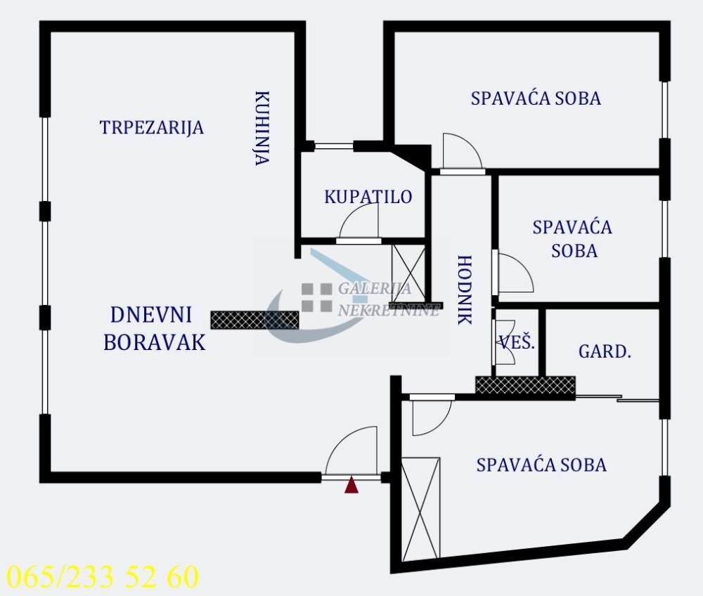 Stan na prodaju u Beogradu, Zvezdara, troiposoban, 74m2, cena 273800 evra