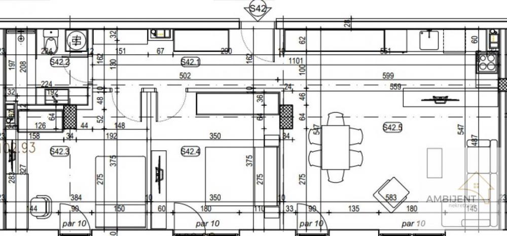 Stan na prodaju u Beogradu, Ledine, trosoban, 89m2, cena 222675 evra
