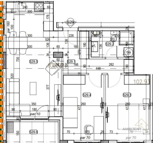 Stan na prodaju u Beogradu, Ledine, trosoban, 63m2, cena 158275 evra