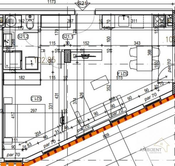 Stan na prodaju u Beogradu, Ledine, dvosoban, 48m2, cena 121800 evra