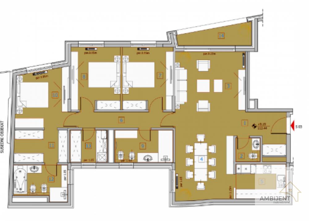 Stan na prodaju u Beogradu, Dorćol, cetvorosoban, 125m2, cena 626150 evra