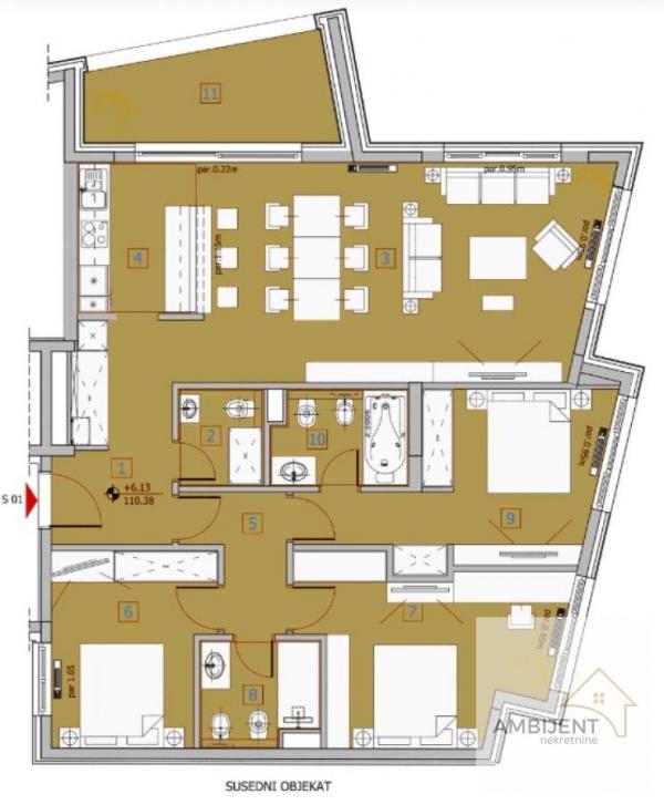 Stan na prodaju u Beogradu, Dorćol, cetvorosoban, 113m2, cena 565850 evra