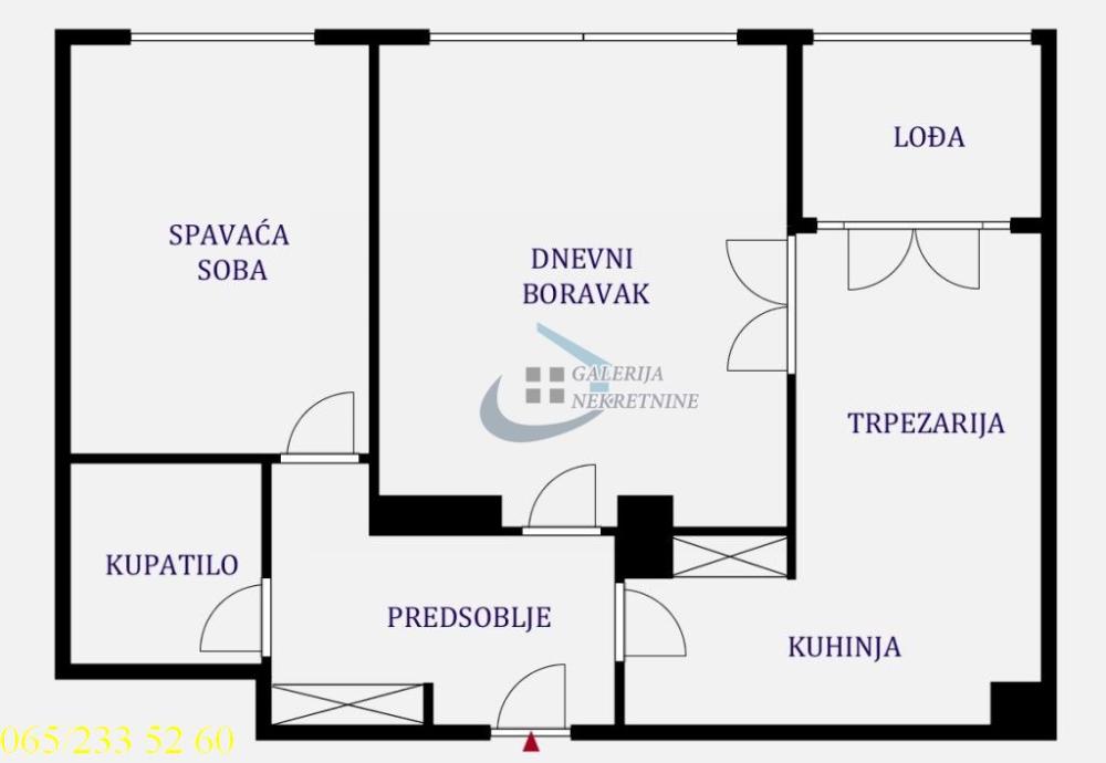 Stan na prodaju u Beogradu, Zvezdara, dvosoban, 59m2, cena 143000 evra
