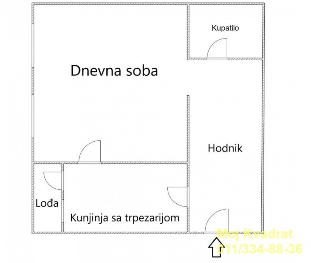 Stan na prodaju u Beogradu, Banovo brdo, jednosoban, 40m2, cena 135000 evra