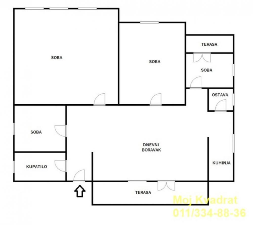 Stan na prodaju u Beogradu, Voždovac, 108m2, cena 410400 evra