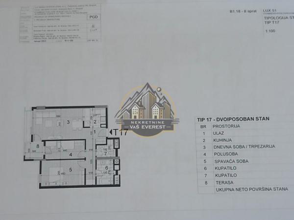Stan na prodaju u Beogradu, Bežanijska kosa, dvoiposoban, 68m2, cena 269000 evra