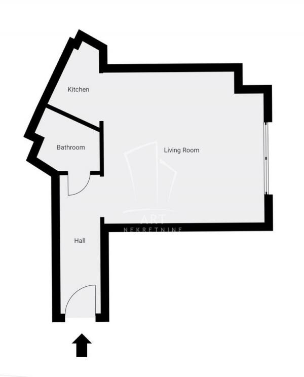 Stan na prodaju u Beogradu, Stari grad, jednosoban, 30m2, cena 186500 evra