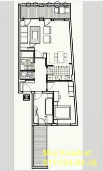 Stan na prodaju u Beogradu, Vračar (Hram), dvoiposoban, 81m2, cena 223000 evra