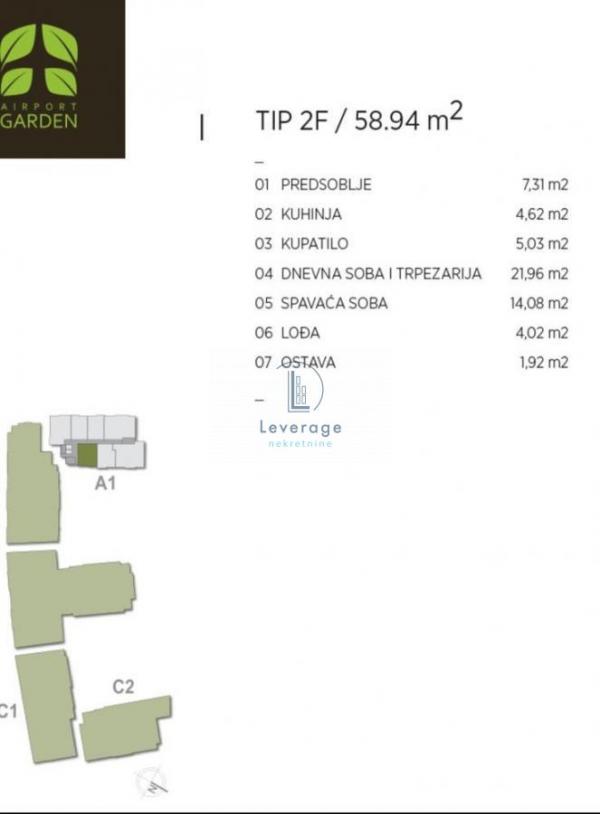 Stan na prodaju u Beogradu, Novi Beograd blok 65, dvosoban, 59m2, cena 265500 evra