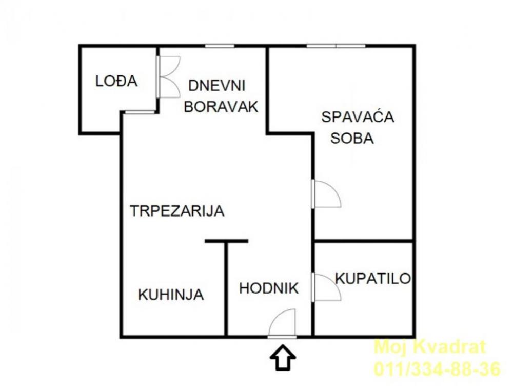 Stan na prodaju u Beogradu, Novi Beograd blok 72, jednoiposoban, 43m2, cena 165000 evra