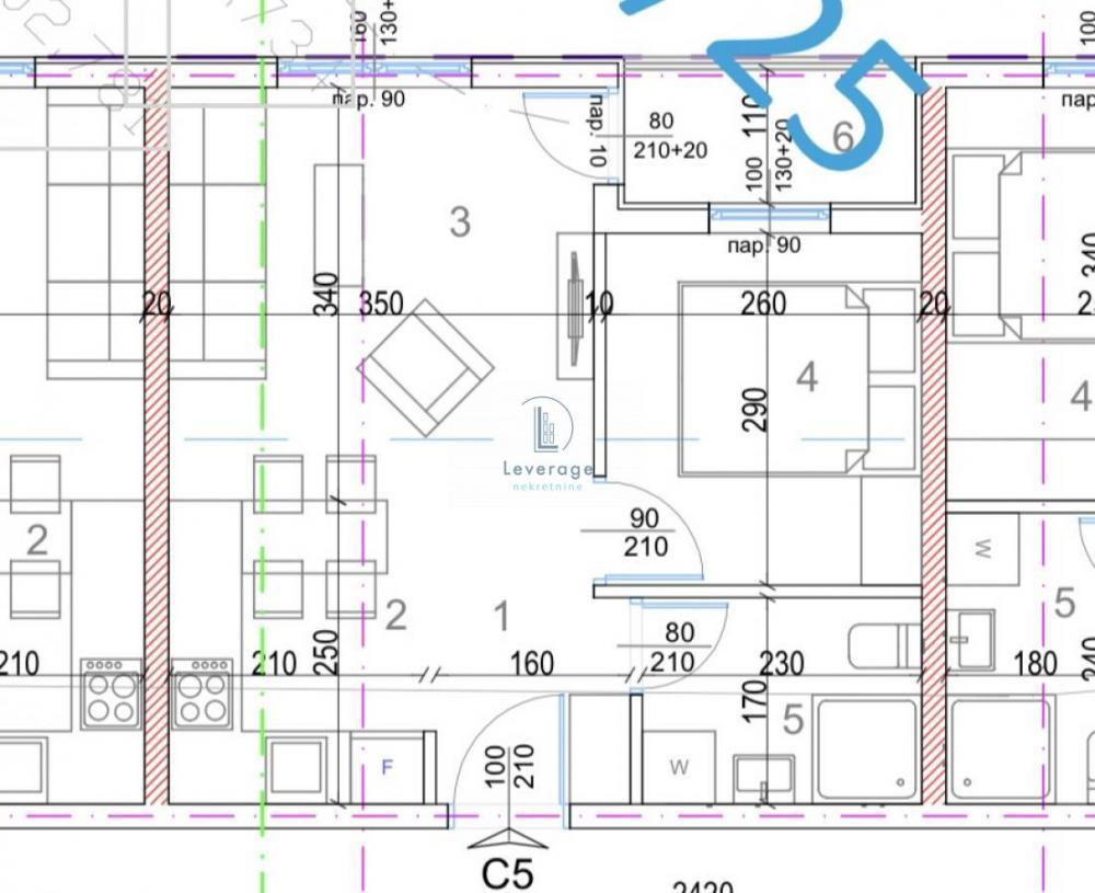 Stan na prodaju u Beogradu, Kaluđerica, jednoiposoban, 35m2, cena 67956 evra
