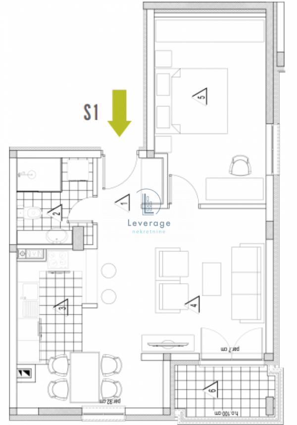 Stan na prodaju u Beogradu, Obrenovac, dvoiposoban, 55m2, cena 101327 evra