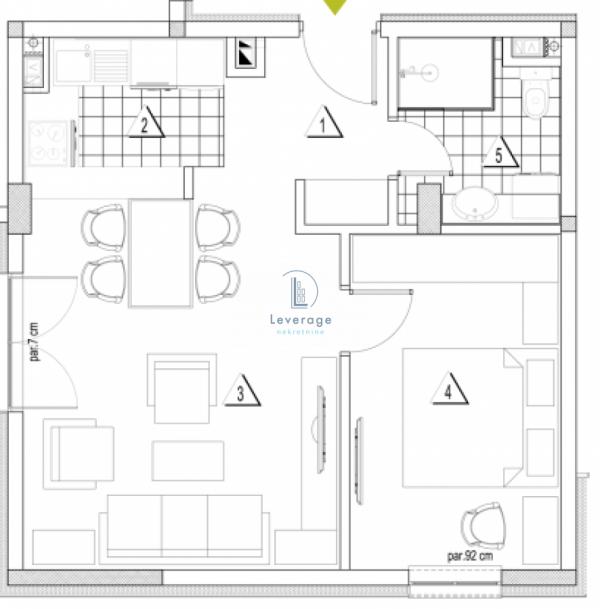 Stan na prodaju u Beogradu, Obrenovac, dvosoban, 44m2, cena 80400 evra