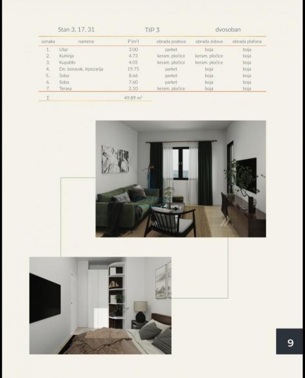 Stan na prodaju u Beogradu, Grocka, dvoiposoban, 49m2, cena 88805 evra