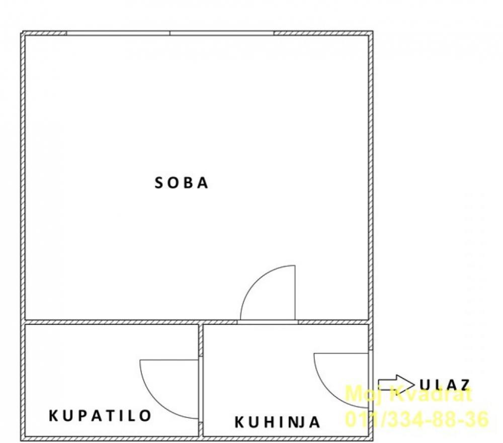Stan na prodaju u Beogradu, Karaburma, jednosoban, 25m2, cena 81600 evra