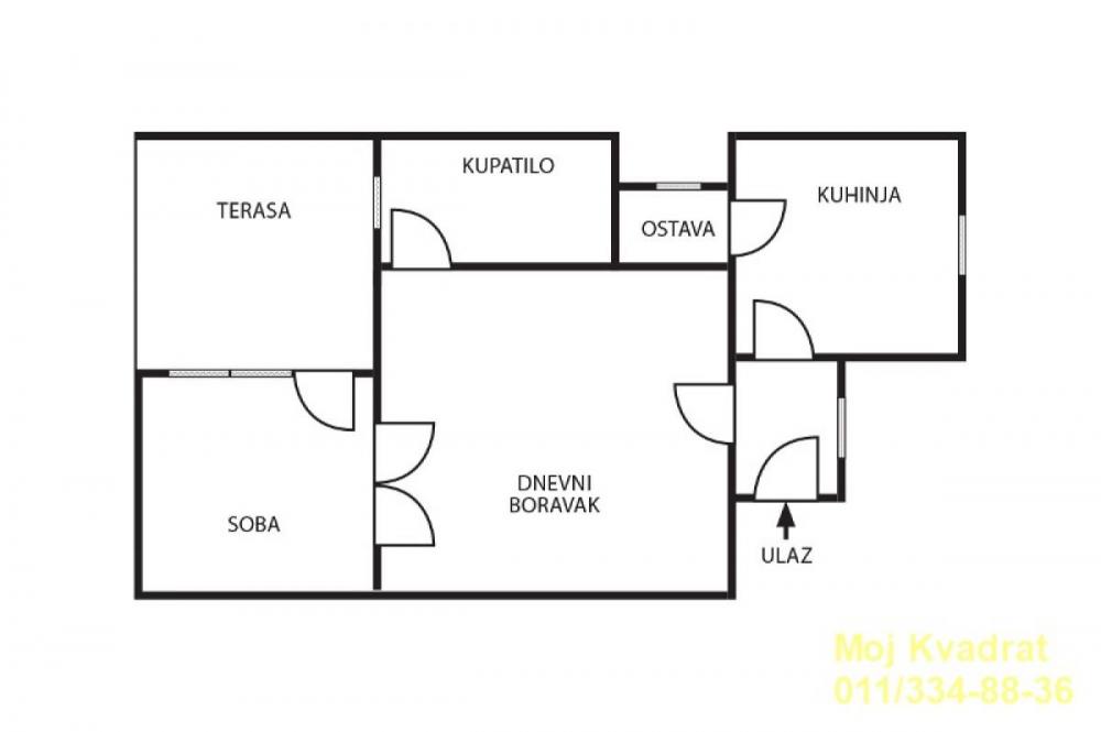 Stan na prodaju u Beogradu, Donji Dorćol, jednoiposoban, 51m2, cena 200000 evra