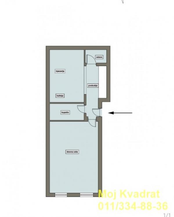 Stan na prodaju u Beogradu, Palilula, jednosoban, 28m2, cena 98000 evra