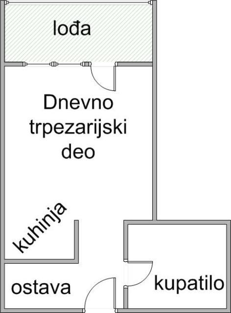 Stan na prodaju u Beogradu, Ledine, 26m2, cena 78000 evra