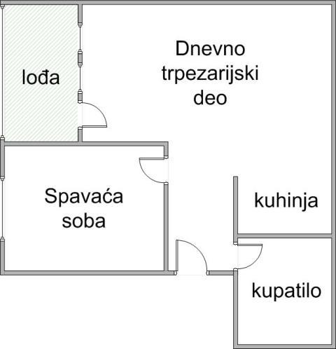 Stan na prodaju u Beogradu, Ledine, dvosoban, 47m2, cena 116230 evra