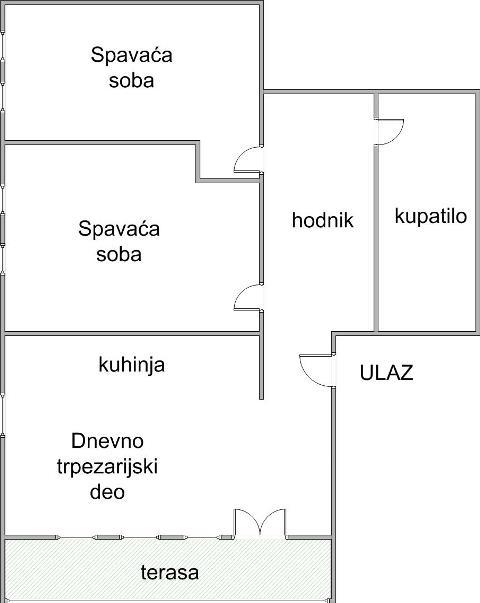 Stan na prodaju u Beogradu, Ledine, trosoban, 60m2, cena 132000 evra