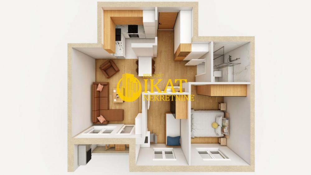 Stan na prodaju u Beogradu, Cvetanova ćuprija, trosoban, 51m2, cena 117875 evra