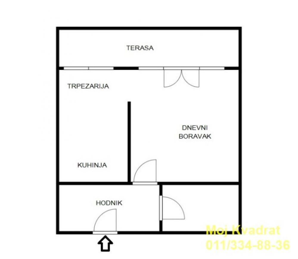 Stan na prodaju u Beogradu, Čukarica, jednosoban, 37m2, cena 127000 evra