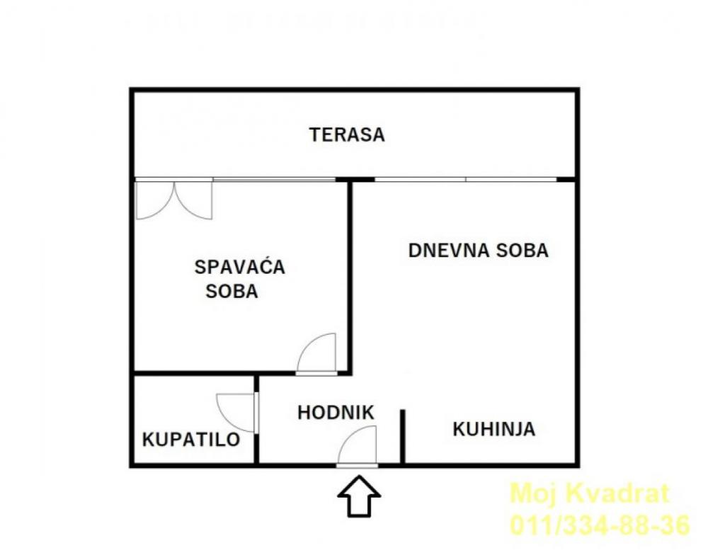 Stan na prodaju u Beogradu, Mirijevo, dvosoban, 60m2, cena 132000 evra