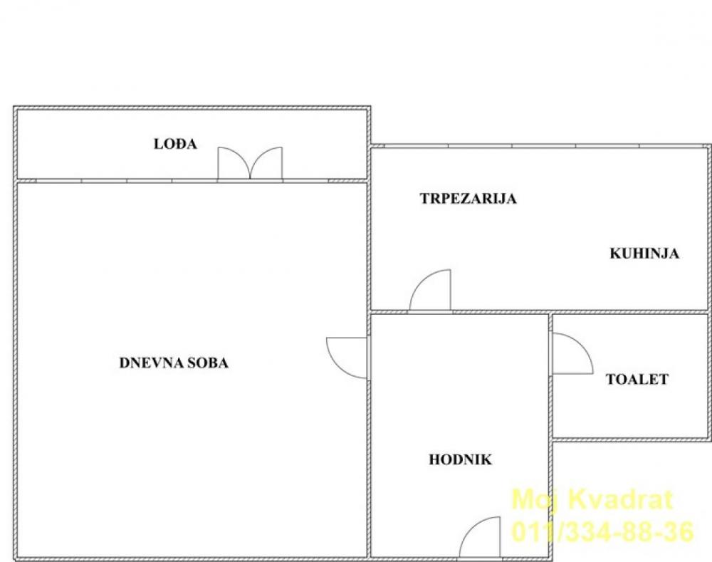 Stan na prodaju u Beogradu, Krnjača, jednoiposoban, 42m2, cena 120000 evra