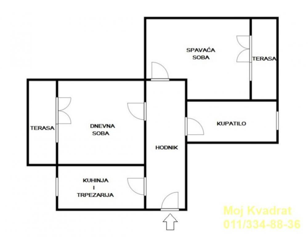 Stan na prodaju u Beogradu, Kalenić pijaca, dvosoban, 65m2, cena 290000 evra